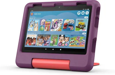 Demonstrates the tablet's kid-friendly user interface with personalized profiles and age-appropriate content to reassure parents that the device is designed specifically for children.