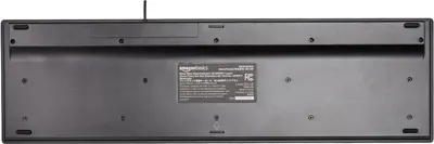 Shows the bottom of the keyboard to give shoppers a complete view of the product's physical appearance and build quality.