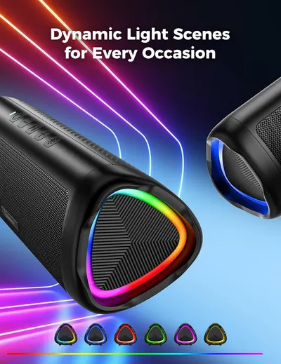 Highlights the product's customizable RGB lighting feature that can create different color scenes for various occasions, appealing to shoppers who want aesthetic versatility and ambiance control.