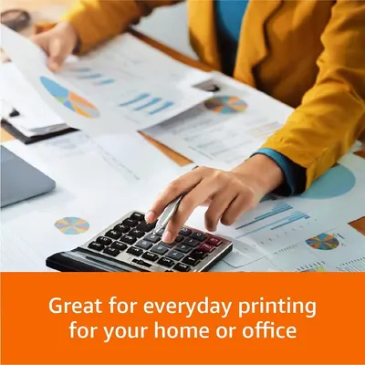Demonstrates the product's versatility for everyday printing needs in both home and office environments, reassuring shoppers of its broad applicability.