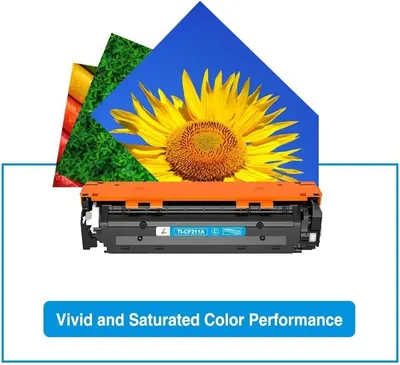 Communicates that this printer toner cartridge delivers high-quality, vibrant color output, reassuring shoppers about print quality and color accuracy.