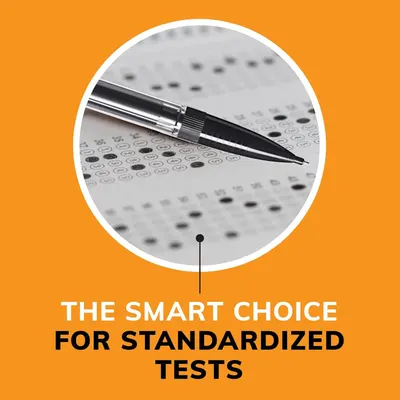 Communicates that this pen is specifically designed and ideal for use with standardized tests and bubble sheets.