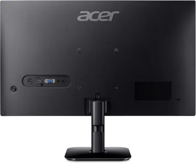 Displays the back view of the Acer monitor with stand and ports visible, providing a clean catalog-style product image for shoppers to see the physical design and connectivity options.