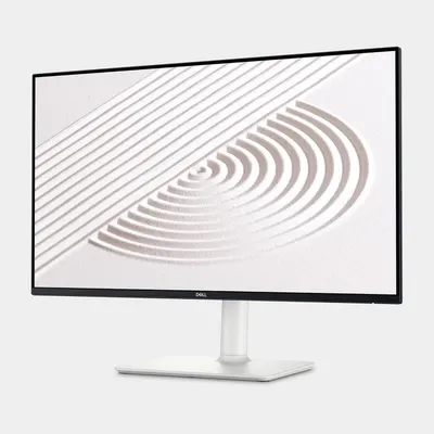 Provides a clean, distraction-free view of the Dell monitor to showcase its design, thin bezels, and minimalist aesthetic without any text or graphics.