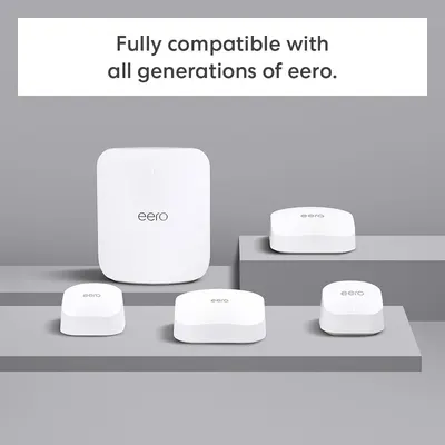 Demonstrates that the product is compatible with all generations of eero devices, reassuring shoppers that they can integrate this product into their existing eero ecosystem regardless of which…