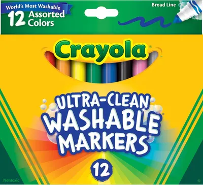 This is a clean product packaging shot showing the Crayola marker box with no additional text overlays or design elements beyond what's on the package itself.
