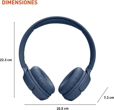 Communicates the exact physical size of the headphones to help shoppers understand how large the product is and whether it will fit their needs.