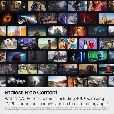 Communicates the key benefit of having access to thousands of free channels and premium streaming content to attract shoppers looking for value and entertainment variety.