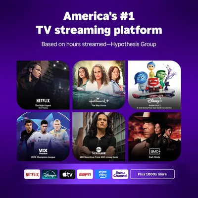 Communicates brand superiority and showcases the breadth of content available across multiple streaming platforms (Netflix, Disney+, Hallmark+, etc.) to position the service as the leading aggregator.
