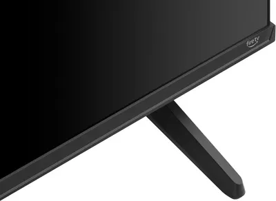 Provides a clean, catalog-style view of the Fire TV on a white background, showing the product's physical design and stand configuration without distractions.