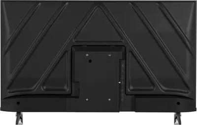 Shows the back panel of the television to help shoppers understand the physical design, port locations, and mounting options.