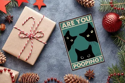 Positions the product as a perfect holiday gift for cat lovers by showcasing it in a festive Christmas setting with wrapped gifts and seasonal decorations.