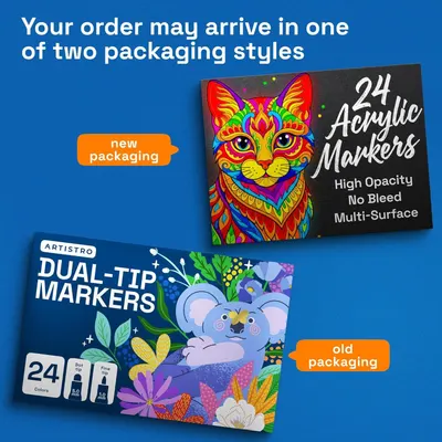 Informs shoppers that the product may arrive in one of two different packaging designs (old or new) to set expectations and avoid confusion during the brand's packaging transition.