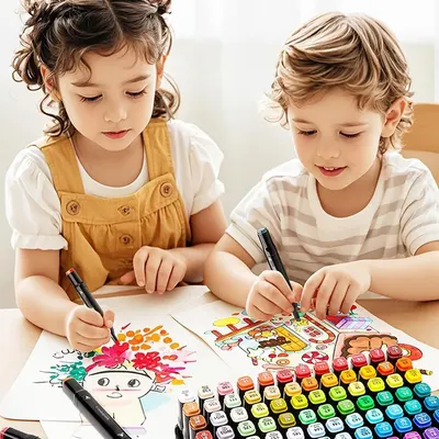 Demonstrates the product being used by children in a natural, engaging setting to help shoppers visualize the product in everyday use and appeal to parents.