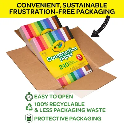 Communicates the environmental responsibility of the product's packaging, emphasizing recyclability, reduced waste, and convenience to reassure eco-conscious shoppers. Highlights multiple distinct…