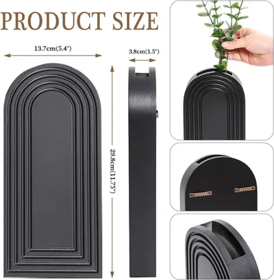 Communicates the exact physical dimensions of the product (width, height, depth) with measurement arrows to help shoppers understand the size before purchase.