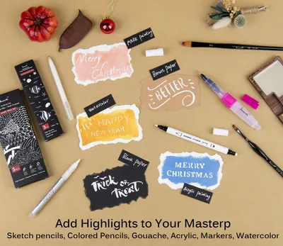 Demonstrates the product's versatility across multiple creative applications and seasonal occasions, showing shoppers the variety of projects they can create with these art supplies.