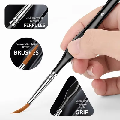 Breaks down the physical components of the brush to highlight quality construction and design features, reassuring shoppers about the product's build quality and ergonomic design.