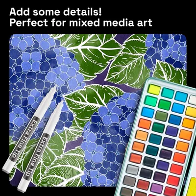 Demonstrates the product's suitability for mixed media art projects, showing it in a creative context with art supplies to inspire potential artistic applications.