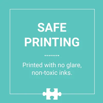Reassures parents and safety-conscious shoppers that the product is printed with safe, non-toxic inks that are child-friendly and free from harmful chemicals. Communicates one core safety benefit in…