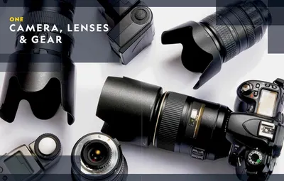 Shows the customer everything included in the camera bundle—camera body, multiple lenses, and accessories—to communicate the completeness and value of the kit.