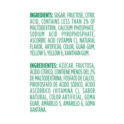 Provides transparency by displaying the full ingredient list in both English and Spanish, allowing shoppers to review product contents and make informed purchasing decisions.