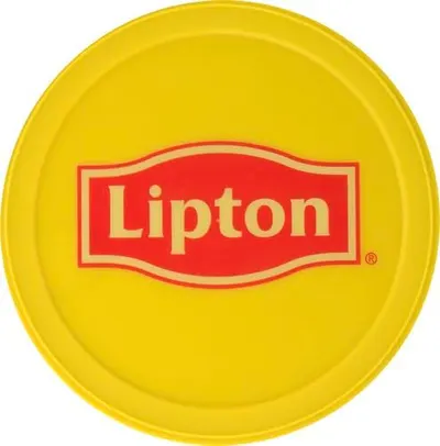 Displays the Lipton brand logo prominently to build brand recognition and trust with shoppers.