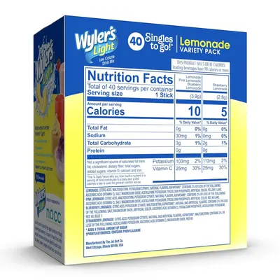 Displays the product packaging clearly to show shoppers the exact box design, branding, and detailed nutrition information they will receive.