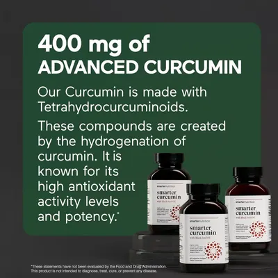 Highlights the specific dosage and advanced formulation of curcumin to communicate product potency and quality to shoppers. Communicates the key benefit of the advanced curcumin formulation—its…
