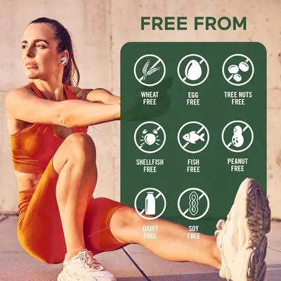 Communicates that the product is free from multiple common allergens, reassuring shoppers with dietary restrictions or allergies that it is safe for them to consume.