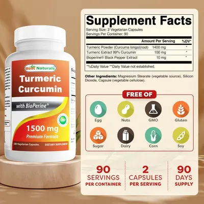 This image communicates multiple distinct product benefits in a segmented layout: detailed supplement facts and dosage information, allergen-free certifications (egg, nuts, GMO, gluten, sugar,…