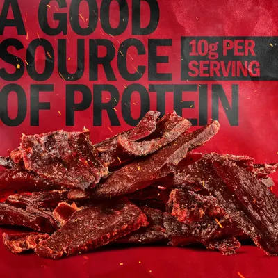 Communicates the product's high protein content (10g per serving) to appeal to health-conscious shoppers seeking nutritious snack options.
