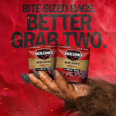 Communicates that the new bite-sized bags offer a more convenient, portable snacking format compared to larger bags, emphasizing improved grab-and-go convenience.