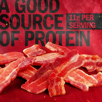Communicates the product's nutritional value by highlighting the protein content per serving, reassuring health-conscious shoppers that this is a good source of protein.
