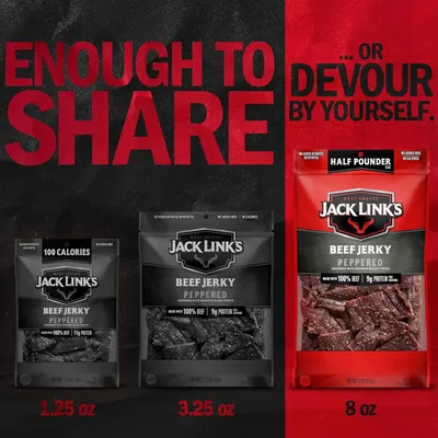 Displays the brand's product portfolio across three different package sizes (1.25 oz, 3.25 oz, and 8 oz) to help shoppers choose the right size option and reinforce brand identity with bold messaging.