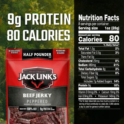 Highlights the product's high protein content and low calorie count to appeal to health-conscious and fitness-oriented shoppers looking for nutritious snack options. Communicates the core…