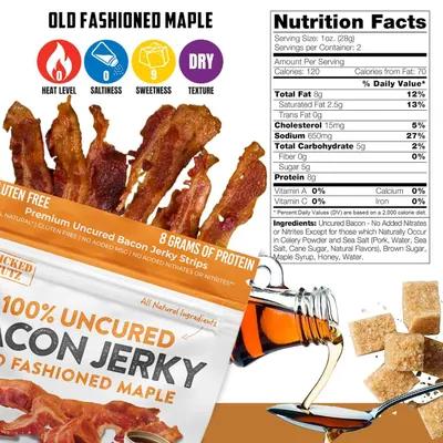 Communicates multiple distinct product attributes and benefits in a segmented layout, including flavor profile icons, dietary claims, and nutritional highlights to help shoppers understand the…