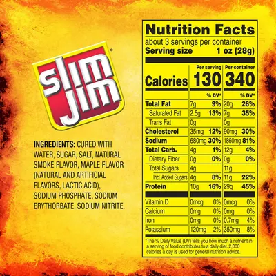 Provides mandatory nutritional information and ingredient transparency to help shoppers make informed dietary decisions and understand product composition.