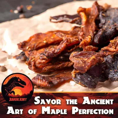 Highlights the unique maple flavor and artisanal quality of the jerky to differentiate it from competitors and appeal to shoppers seeking premium, distinctive taste.