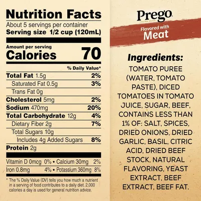 Provides detailed nutritional information and ingredient transparency to help shoppers make informed dietary decisions and understand what's in the product.