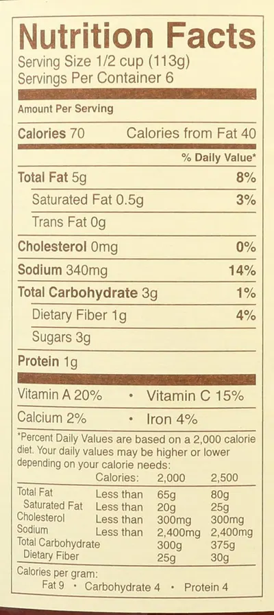 Provides detailed nutritional information to help shoppers make informed dietary decisions about the product.