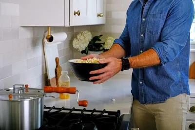 Shows the product being used in an authentic home kitchen setting to help shoppers visualize the product in their own daily life.