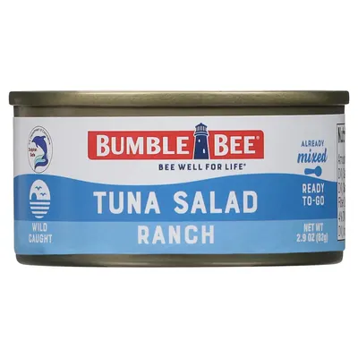 Provides a clean, catalog-style view of the Bumble Bee Tuna Salad Ranch product can, allowing shoppers to see the packaging, branding, and product details clearly.