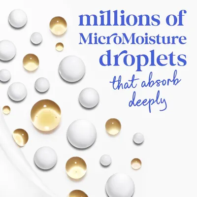 Communicates the product's advanced moisturizing technology by quantifying the millions of micro-droplets that provide deep absorption, reassuring shoppers of superior hydration performance.…