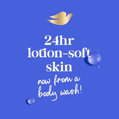 Communicates that the body wash provides long-lasting moisturization for 24 hours, resulting in soft skin, reassuring shoppers of the product's hydrating effectiveness.