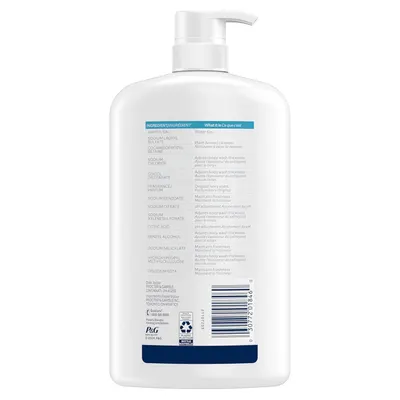 Displays the back of the product bottle on a clean white background to show ingredient list, barcode, and product information for shoppers who want to review contents and details.