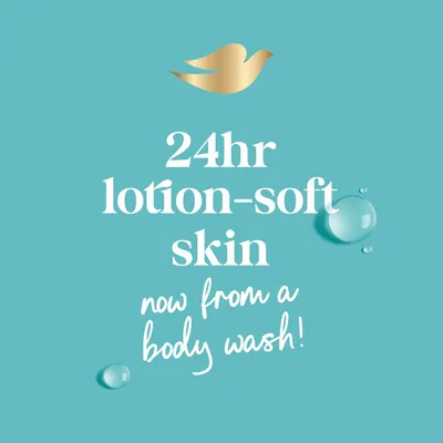 Communicates that the body wash provides long-lasting moisturization for 24 hours, resulting in soft skin, reassuring shoppers of the product's hydrating benefits.
