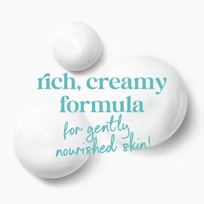 Communicates the product's luxurious texture and gentle nourishing properties to appeal to shoppers seeking effective yet mild skincare.