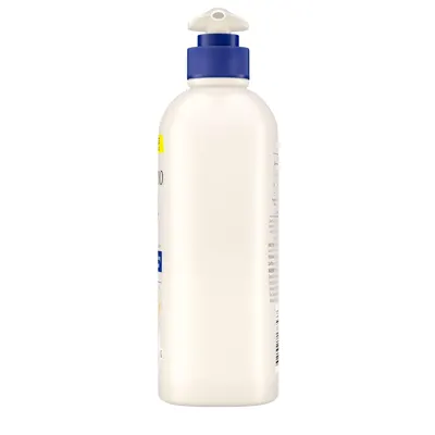 Provides a clean, catalog-style view of the product bottle with its blue cap on a white background, allowing shoppers to see the product clearly without distractions.