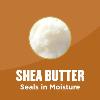 Highlights the presence of shea butter as a key ingredient in the product, emphasizing its moisturizing and sealing properties to reassure shoppers of the product's quality and effectiveness.…